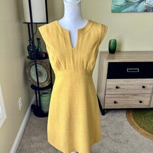 Tahari Yellow Mustard Deco Dress